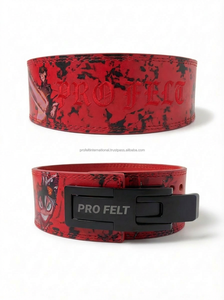 Ceinture de musculation haute performance en cuir de vachette robuste, style anime personnalisé, avec boucle à levier, pour entraînement de compression et renforcement musculaire - Product Image 5