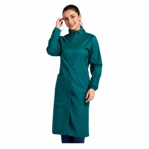Bata Médica de Mezclilla para Mujer, Profesional, Manga Larga, Ecológica, Transpirable, para Hospital, Enfermería, Trabajo Sanitario, Doctora - Product Image 1