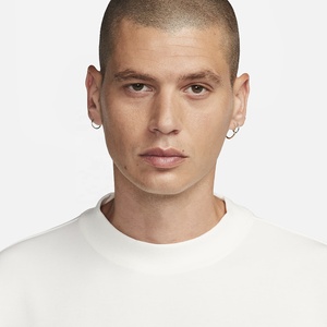 T-shirt Homme Oversize Blanc Col Rond Manches Courtes Design Tendance Couleur Unie Décontracté 100% Coton Jersey Tricoté - Product Image 3