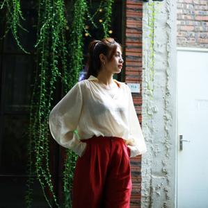 Women Casual Trousers Loose Design Linen Wide Leg Pants with Linen & Silk Fabric - Product Image 4