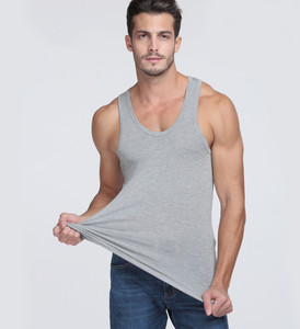 Men's <b>Black</b> Sleeveless O-Neck Tank <b>Top</b> Solid Knitted Casual <b>Vest</b> - Product Image 4