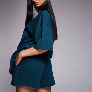 New Arrived Heavyweight 100% Cotton 500GSM 2 Pcs Regular Fit Eco-Friendly Lace Button Custom Embroidered Logo Hip Hop Women's - Product Image 6