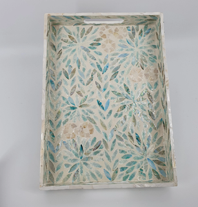 Plateau de service moderne en os incrusté de nacre – Décoration d'intérieur multifonctionnelle, cadeau à prix abordable - Product Image 3