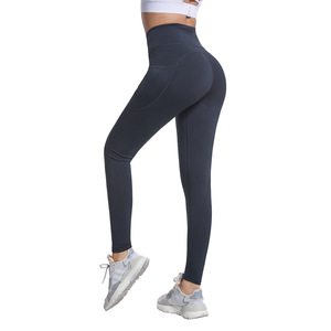 Legging de sport moulant taille haute pour femme, effet seconde peau, brossé, style Lulu, avec poches, très élastique, effet push-up, pour yoga et fitness 2026 - Product Image 4