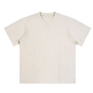 Men's Black Oversized High <b>Collar</b> <b>T</b>-<b>Shirt</b> Short Sleeve Solid Color Knitted Cotton Minimalist Style - Product Image 4