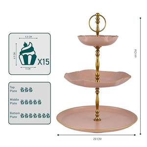 Juego de Exhibición para Mesa de Postres en Oferta, Soporte Redondo para Pastel, Soporte Metálico para Pastel para Decoración de Cocina, Hotel y Cafetería - Product Image 3