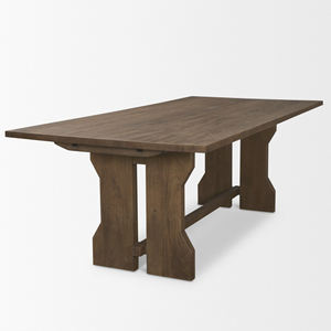 Extendable Solid Mango Wooden Rectangular Shape Designing Wood <b>Folding</b> Legs Rich Brown Finish With Textured <b>Kitchen</b> Dining <b>Table</b> - Product Image 2