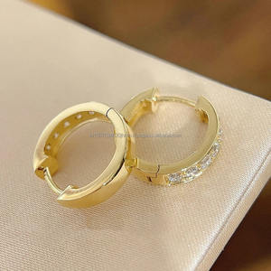 Boucles d'oreilles en or 14kt IGI/GIA Lab Grown Round Diamond Boucles d'oreilles Bijoux en diamant Boucles d'oreilles de mariage Lab Created - Product Image 4