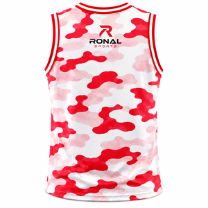 Camisetas de Baloncesto Sublimadas Personalizadas para Hombre, Talla Grande, Sin Mangas, 100% Poliéster, Reversibles y Duraderas - Product Image 2