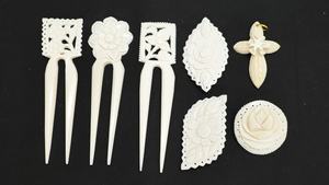 Broches y horquillas para el cabello de madera y hueso tallados a mano, estilo étnico bohemio vintage, sostenibles, impermeables, adornados con cuentas, joyería para mujer, al por mayor - Product Image 5