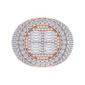 Haute Qualité De Luxe Hommes Blanc Naturel Bague En Diamant Choix Du Rappeur Baguette Usine Prix De Gros - Product Image 2