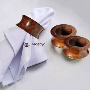 แหวนรองผ้าเช็ดปากไม้สไตล์โมเดิร์น ทำด้วยมือ สำหรับตกแต่งโต๊ะอาหาร อุปกรณ์เสริมสำหรับโรงแรม โดย Tradebyd - Product Image 1