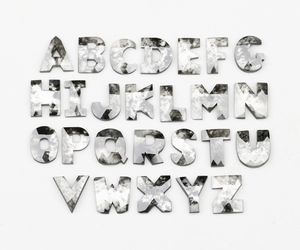 Diamantes de laboratorio con corte excelente de sal y pimienta, letras del alfabeto A-Z, corte único, color E, F, claridad VVS-VS, ideales para joyería. ¡Gran venta! - Product Image 2