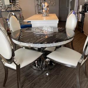 Table Ronde en Marbre, Mini Table à Manger, Prix, Petites Tables de Salle à Manger Rondes - Product Image 3