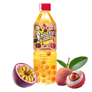 Madam Hong Passion Fruit + Lychee Transparent PET Glass Bottle Popping <b>Boba</b> Tea 500ml <b>Bubble</b> Tea - Product Image 5