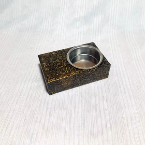 Quemador de incienso Bakhoor de diseño de lujo con revestimiento metálico, quemador de incienso Mubkhar con revestimiento metálico MDF, Mubkhar metálico al mejor precio. - Product Image 1