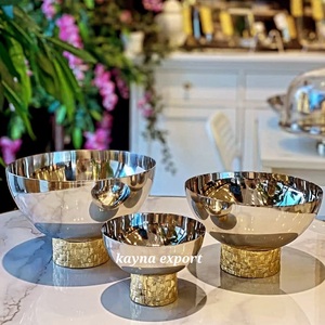 Luxury Metal Serving Bowl Newly Collection Designer Gold PVD Finished Chocolate Candy <b>Nuts</b> Party Bowl - Product Image 5