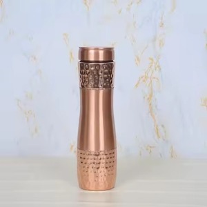 Premium Craft <b>Copper</b> <b>Drinking</b> <b>Bottle</b> Stylish Water Storage for Home Office Gym Travel Use - Product Image 4