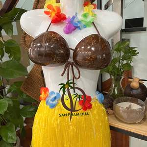 Sujetador de cáscara de coco más vendido sujetador Hawaiano/de coco tamaño completo para niños adultos/Top de Bikini - Product Image 3