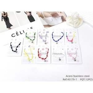 Bracciale PULSERA in Acciaio Inossidabile con Pentagramma Argentato e Nodo a Sette Stelle, Accessorio di Moda - Product Image 1