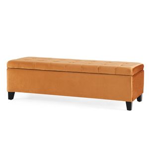 Panca Rettangolare Imbottita con Contenitore e Poggiapiedi per Soggiorno, Ingresso e Camera da Letto - Product Image 2