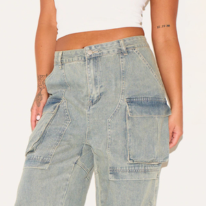 Fabricante Profesional OEM, Jeans de Mezclilla para Mujer, Venta Caliente, Jeans Casuales de Color Sólido Personalizados para Mujer a un Precio Razonable - Product Image 6