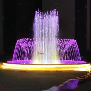 Fontaine musicale personnalisée en acier inoxydable, spectacle d'eau, fontaine sèche laser, eau dansante, lumière LED décorative, scène - Product Image 2