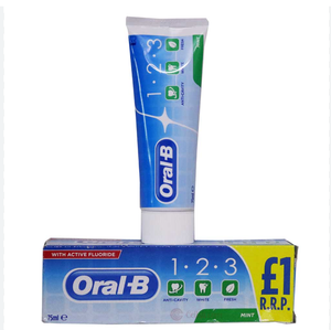 Ensemble de dentifrice et brosse à dents Oral-B Cool Mint de qualité supérieure, blanchissant, à base de plantes, 30 ml, anti-caries, usage domestique, vente en gros - Product Image 1