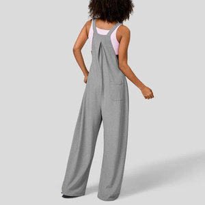 Combinaison de plage respirante pour femme, élégante et décontractée, tenue une pièce douce, légère et confortable en polyester/coton, vêtement de mode - Product Image 4