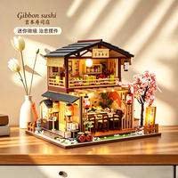 Kit de maison miniature en bois à construire soi-même avec lumières LED, décoration créative de chambre, cadeau artisanal