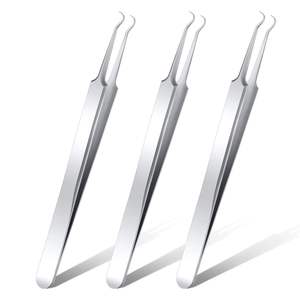 Pince à épiler les points noirs en acier inoxydable UBI, extracteur de boutons, outil incurvé pour éliminer les comédons et les boutons blancs, soin du visage - Product Image 6