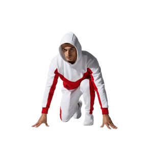 Ensemble de survêtement deux pièces personnalisé en gros pour hommes, grande taille, pour la gym et la course, survêtement pull-over de haute qualité pour hommes en promotion - Product Image 2