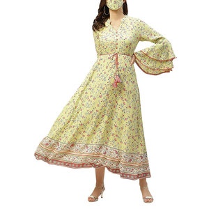 Vestido Estampado para Mujer, Atuendo con Estampado Floral Atractivo, Material Ligero de Primera Calidad, Elegante para Uso Diario - Product Image 1