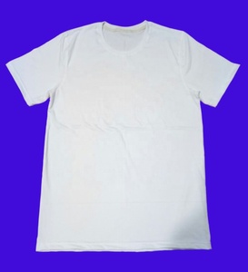 160 gramos al por mayor Camiseta básica 100% algodón cuello redondo Unisex personalizar regular y de talla grande camisetas de hombre logotipo estampado en blanco liso - Product Image 3