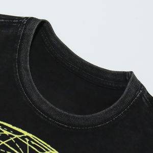 Camiseta Negra Vintage Personalizada con Estampado Gráfico, Estilo Urbano, Oversize, de Algodón, para Hombre, con Estampado de Globo Terráqueo, Informal, para Verano - Product Image 5