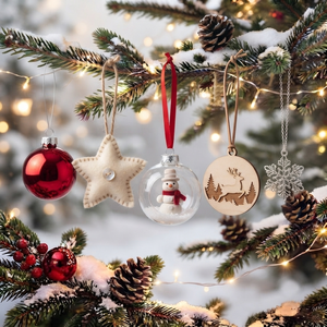 Ornements de Noël artisanaux en métal argenté, présentant des formes de flocon de neige, bonhomme en pain d'épices, étoile, arbre et canne en sucre pour une décoration festive - Product Image 5
