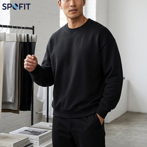 Sudaderas de Corte Regular, Sólidas, de Invierno, 100% Algodón, Tejido Transpirable para Uso Diario, Gimnasio, Estilo Casual Relajado - Product Image 5