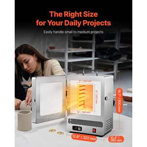 Horno Eléctrico de 1650W con Control de Temperatura PID Digital, Horno de Fusión, Recocido de Metales, Cocción de Cerámica, Temperatura Máxima Industrial - Product Image 4