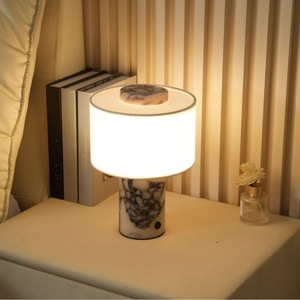 <span class=keywords><strong>Lampe</strong></span> <span class=keywords><strong>de</strong></span> <span class=keywords><strong>bureau</strong></span> LED moderne <span class=keywords><strong>de</strong></span> luxe en pierre, alimentée par batterie, pour chambre, <span class=keywords><strong>bureau</strong></span>, hôtel, bar, chevet, usage créatif - Product Image 2