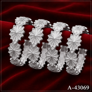 Classic Middle Eastern Tibetan <b>Silver</b> Plated <b>Bangles</b> High Quality Textured Mesh Kada <b>Bracelet</b> Luxury Women Wedding Fine Jewelry - Product Image 1