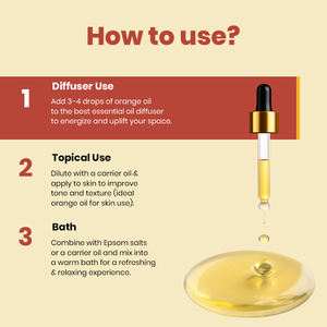 Huile Essentielle de Zeste d'Orange 100% Pure Distillée à la Vapeur en Vrac 25kg & 180kg – Fabricant : SQIN Botanicals - Product Image 3