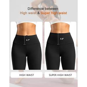 Super High Waisted Workout <b>Leggings</b> for Women XXS 25\"/28\" Ankle Buttery Soft Tummy Control Athletic Gym Yoga Pants <b>Pockets</b> - Product Image 2