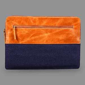 Housse pour ordinateur portable en cuir véritable, motif imprimé, personnalisable avec logo, pour voyages d'affaires, luxe - Product Image 5