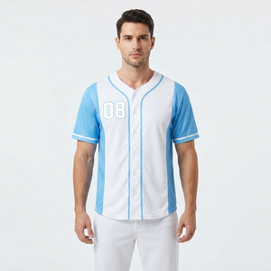 Camiseta de béisbol de manga corta para hombre, camiseta de béisbol de primera calidad para hombre, camisa de béisbol con botones para hombre, camiseta deportiva de béisbol para hombre - Product Image 1
