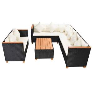 Juego de 5 Muebles de Patio Negros para Exteriores - Product Image 3