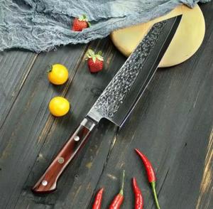 Premium Eco-Friendly Damascus Steel Chef <b>Knife</b> <b>Sharp</b> Blade Wood Handle Non-Stick Coating Dishwasher Safe Ambidextrous <b>Kitchen</b> - Product Image 6