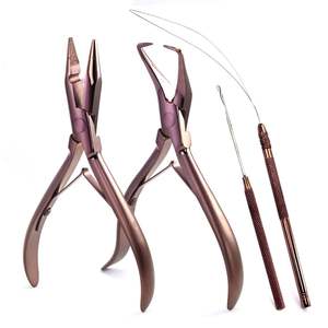 Juego de alicates profesionales para extensiones de cabello de acero inoxidable con gancho para el cabello, alicates para quitar y prensar microcuentas y bucle con alambre - Product Image 2