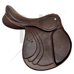 Selle de saut professionnelle en cuir véritable, durable, pour l'équitation, couleur personnalisée, produit d'équitation anglaise en provenance d'Inde - Product Image 5