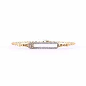 Simple Moissanite Diamond Bracelet High Quality 18KYellow Gold Non-Fade Hip Hop Jewelry for Men and Women - Product Image 6