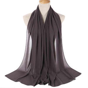 High Quality Wholesale <b>Women's</b> Islamic Hijab Heavy Chiffon Modal Soft Smooth Custom Size Headscarf Summer <b>Shawl</b> and Headband - Product Image 3